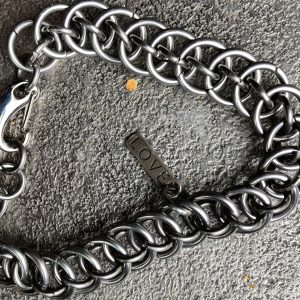 Chainmaille large/small ring bracelet