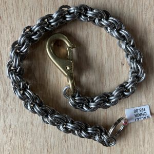 Chainmaille round stainless steel wallet chain